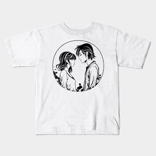 Couple in love before kiss Kids T-Shirt